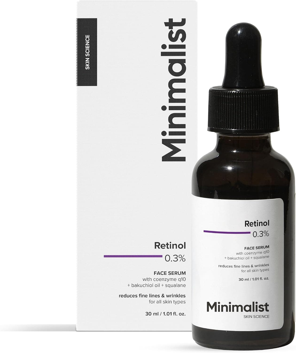 Minimalist, антивозрастная ночная сыворотка с ретинолом 0,3% и Q10 | 30 мл - Premium Уход за лицом by Minimalist